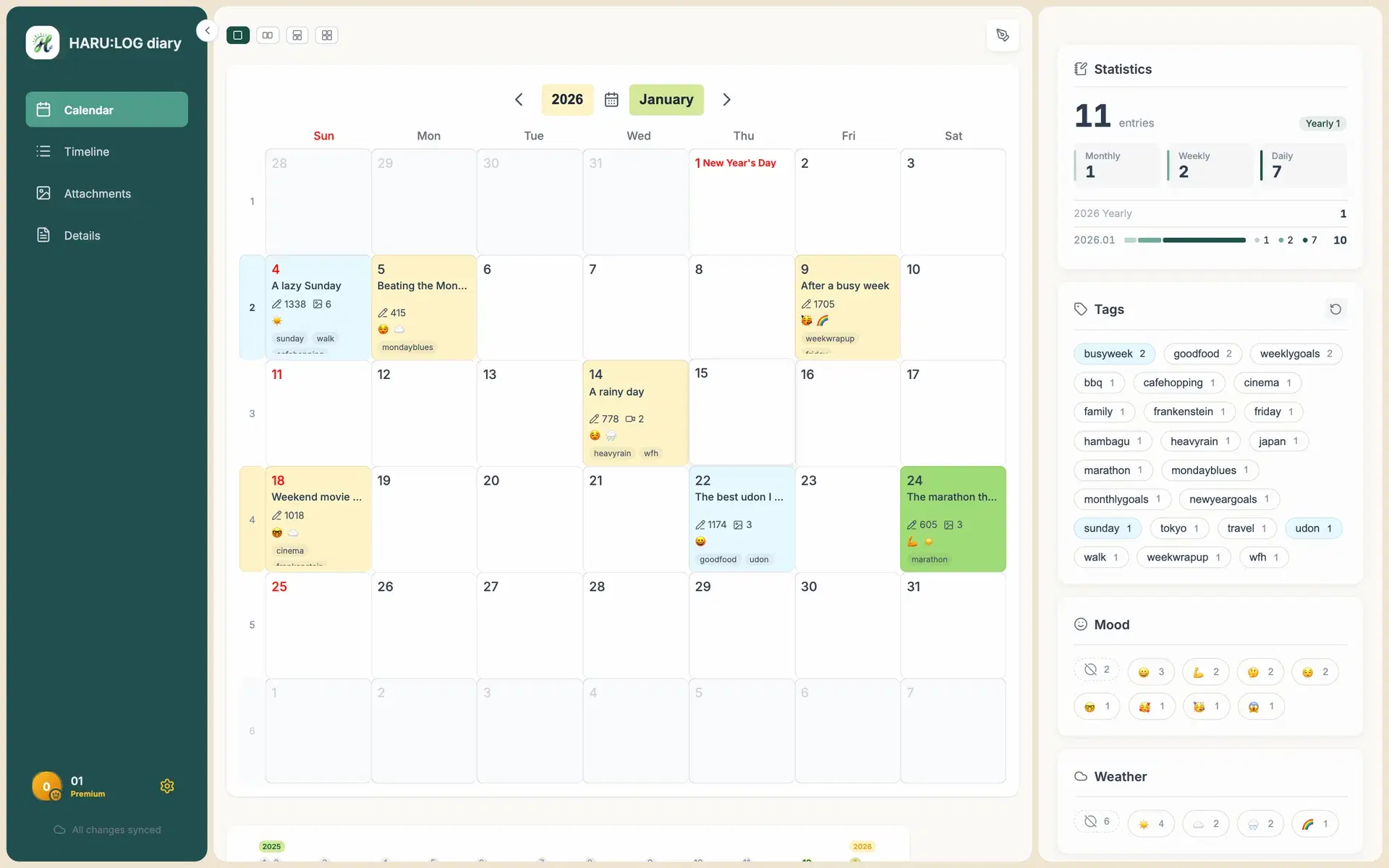 Screenshot · Emotion tracker and search screen